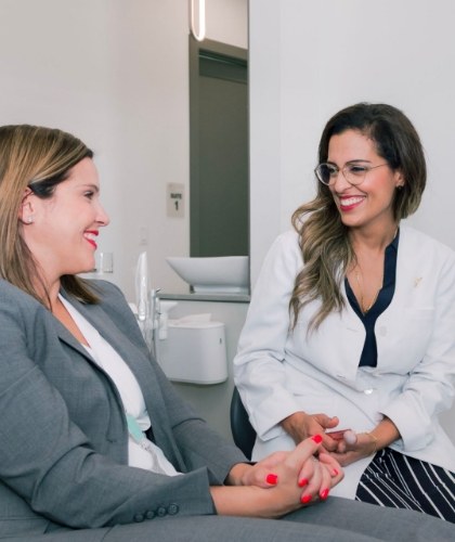 doctor smiling with patient